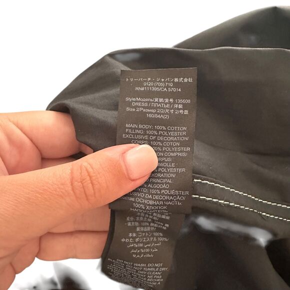 TORY BURCH Diamond‎ Topstitch Sailor Dress Black NWT Sz 2 - Picture 8 of 8